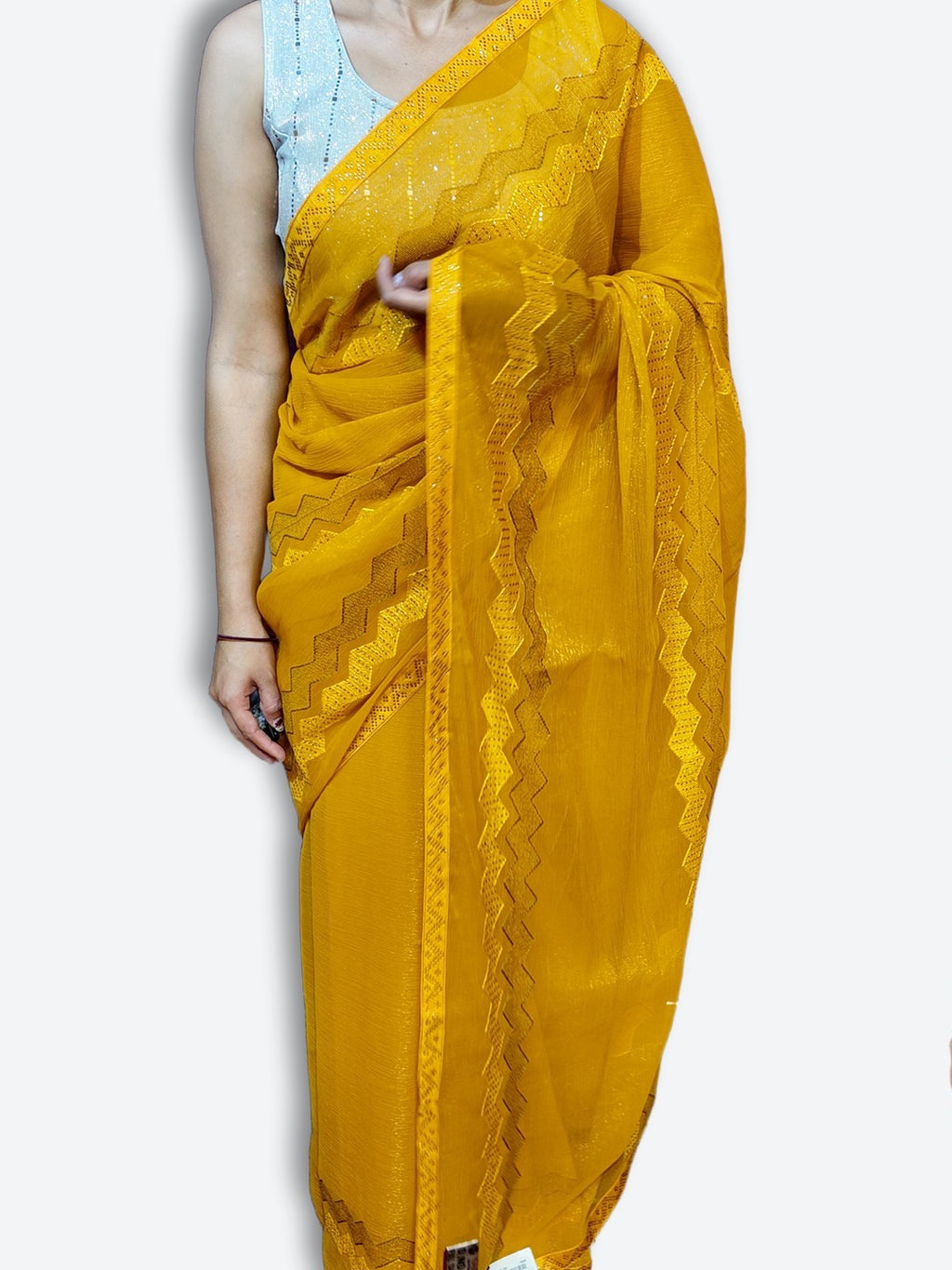 Saffron Regal Timeless Elegance Saree