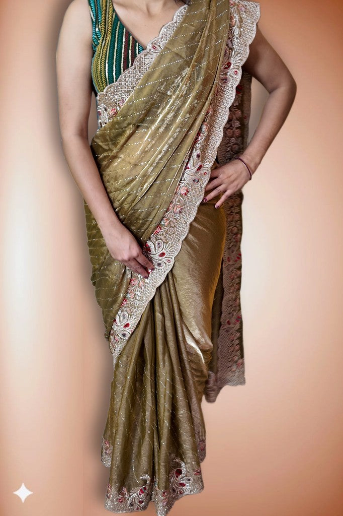 Gilded Regal Opulent Couture Saree