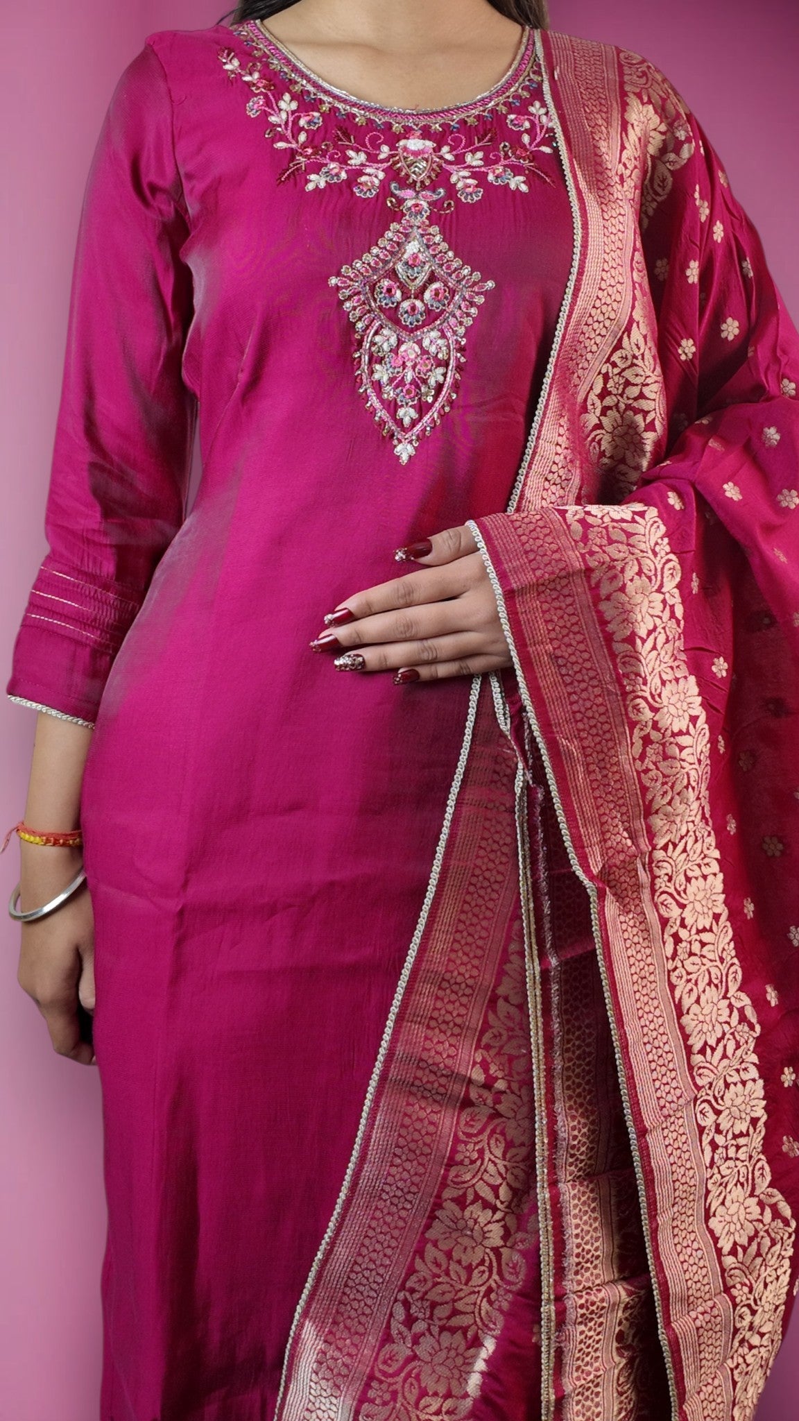 Fuchsia Regal Opulent Charm Suit