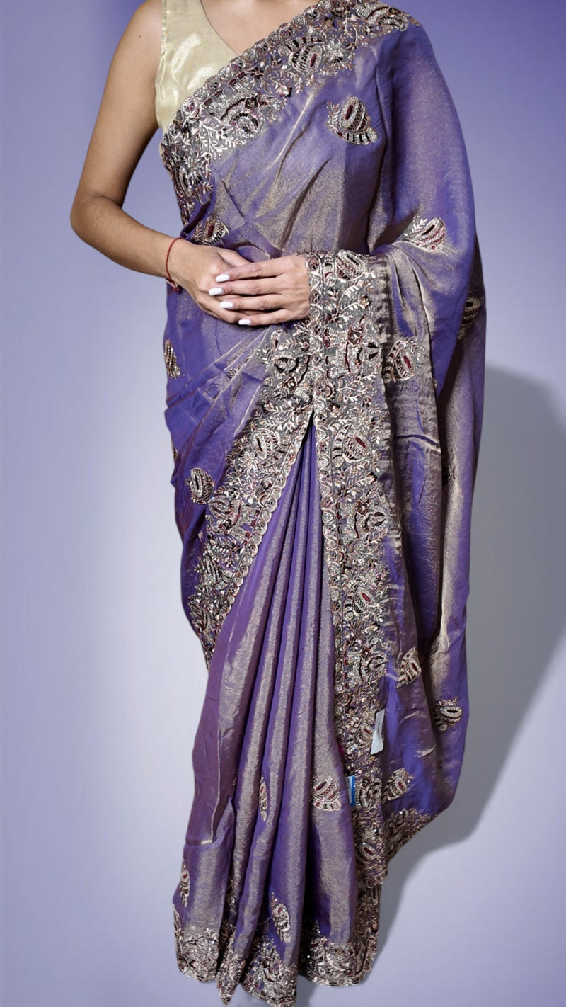 Amethyst Regal Exquisite Couture Saree