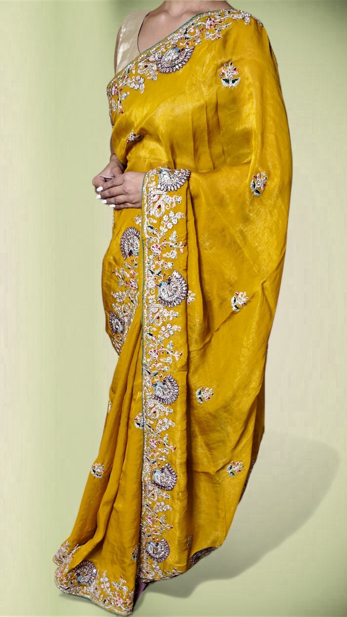 Saffron Regal Opulent Heritage Saree