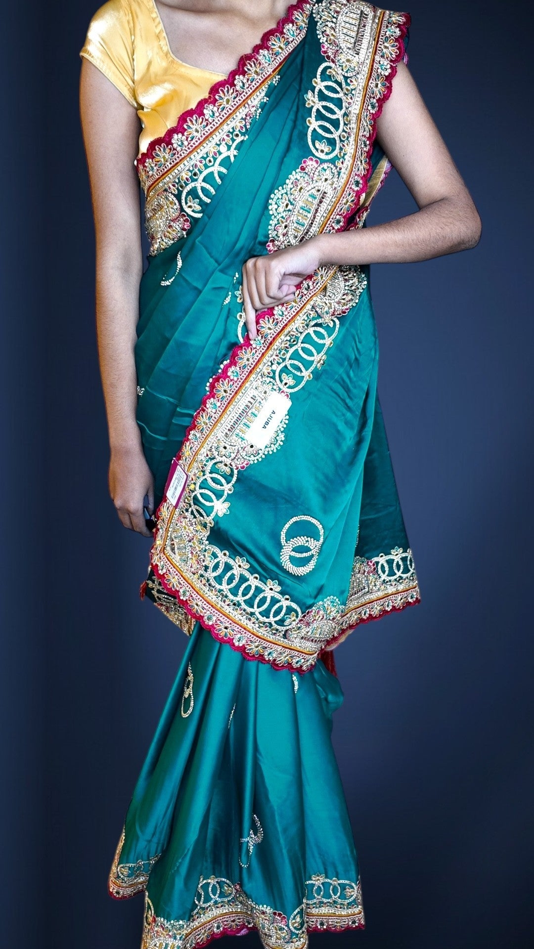 Emerald Regal Opulent Elegance Saree