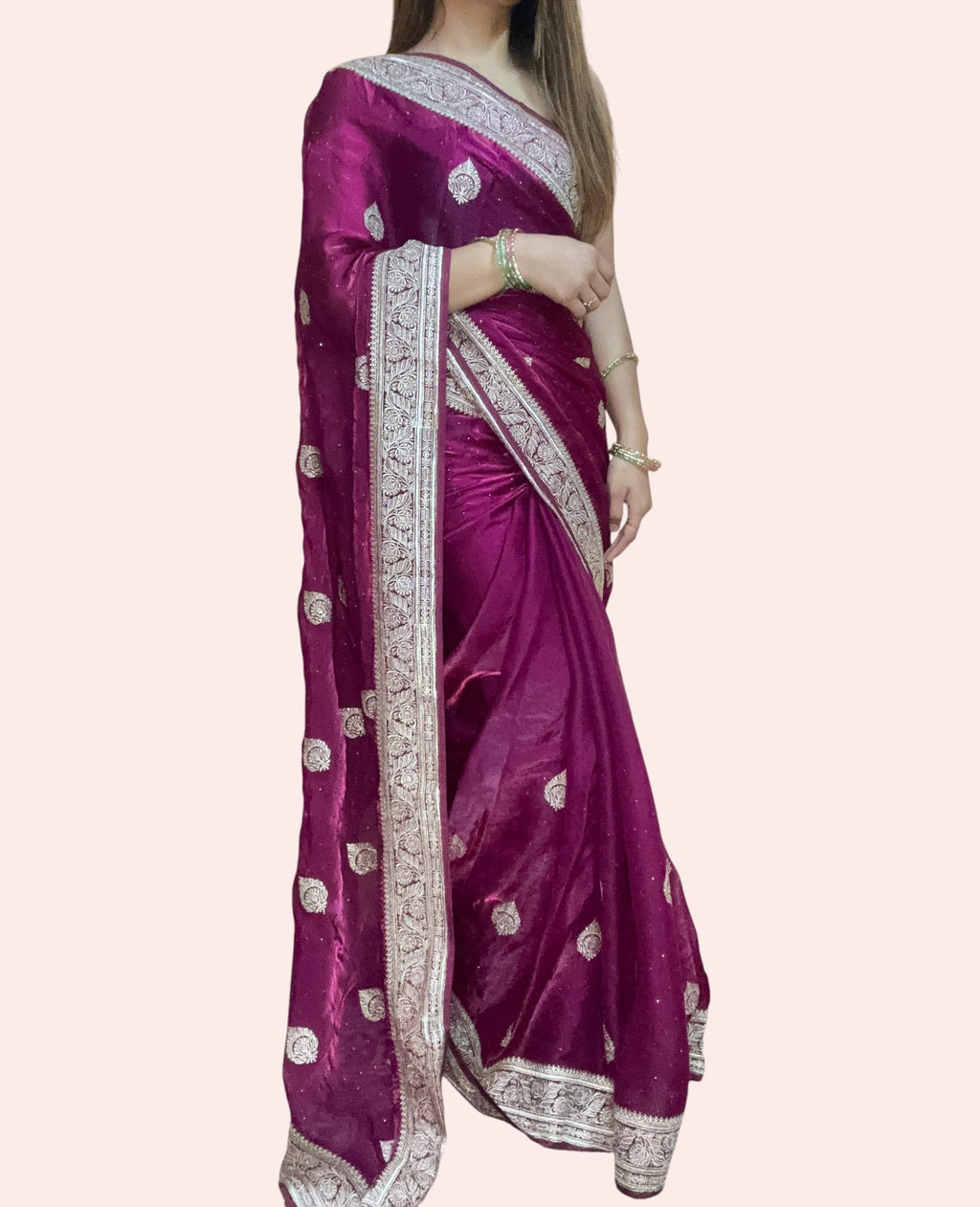 Fuchsia Regal Opulent Heritage Saree