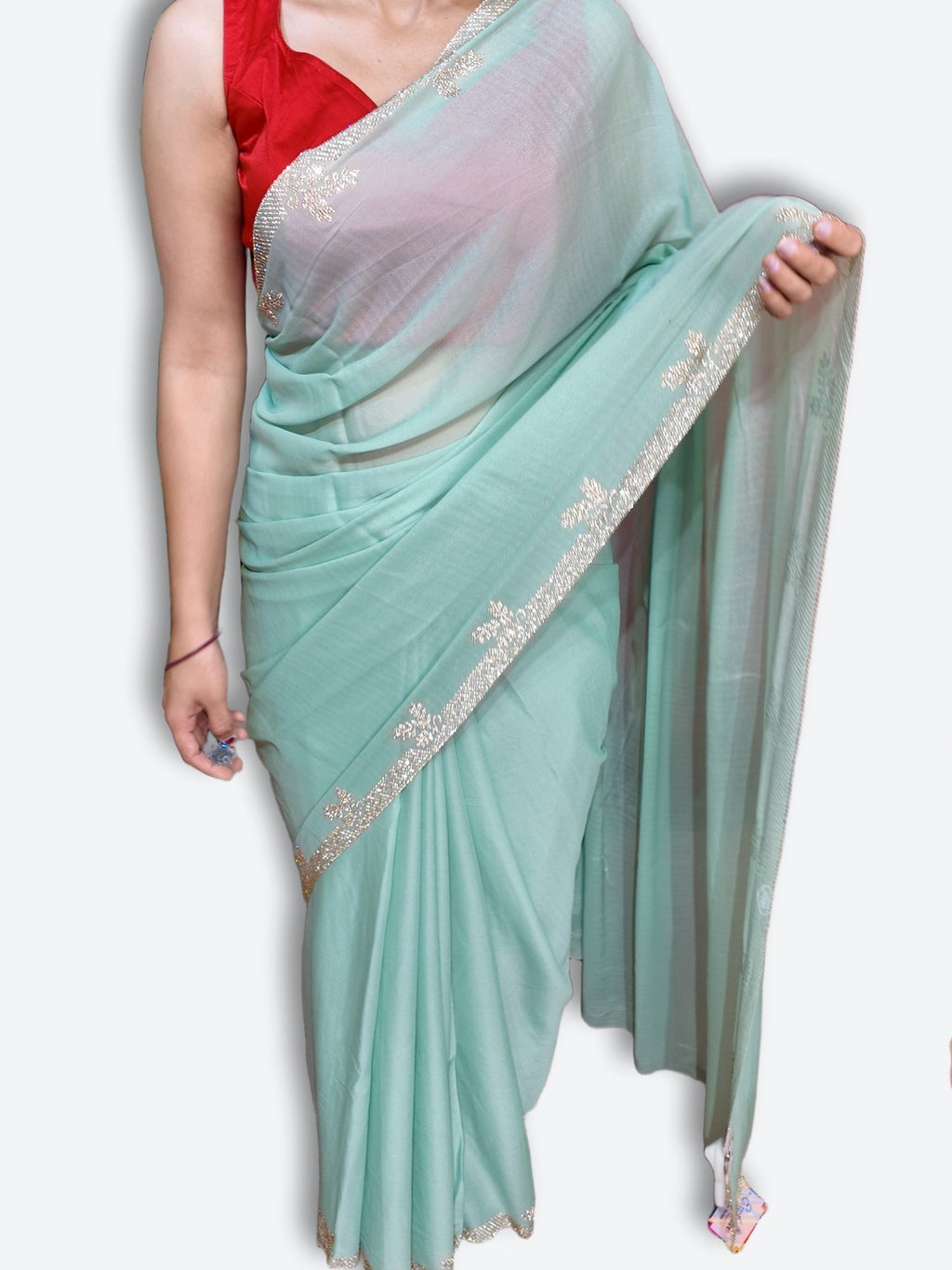 Mint Ethereal Regal Elegance Saree