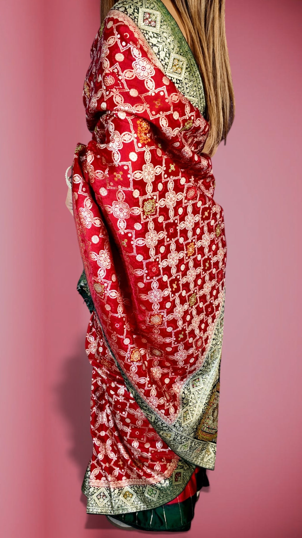 Crimson Regal Opulent Heritage Saree
