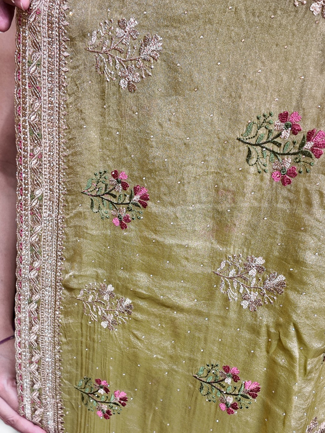Saffron Regal Opulent Graceful Saree