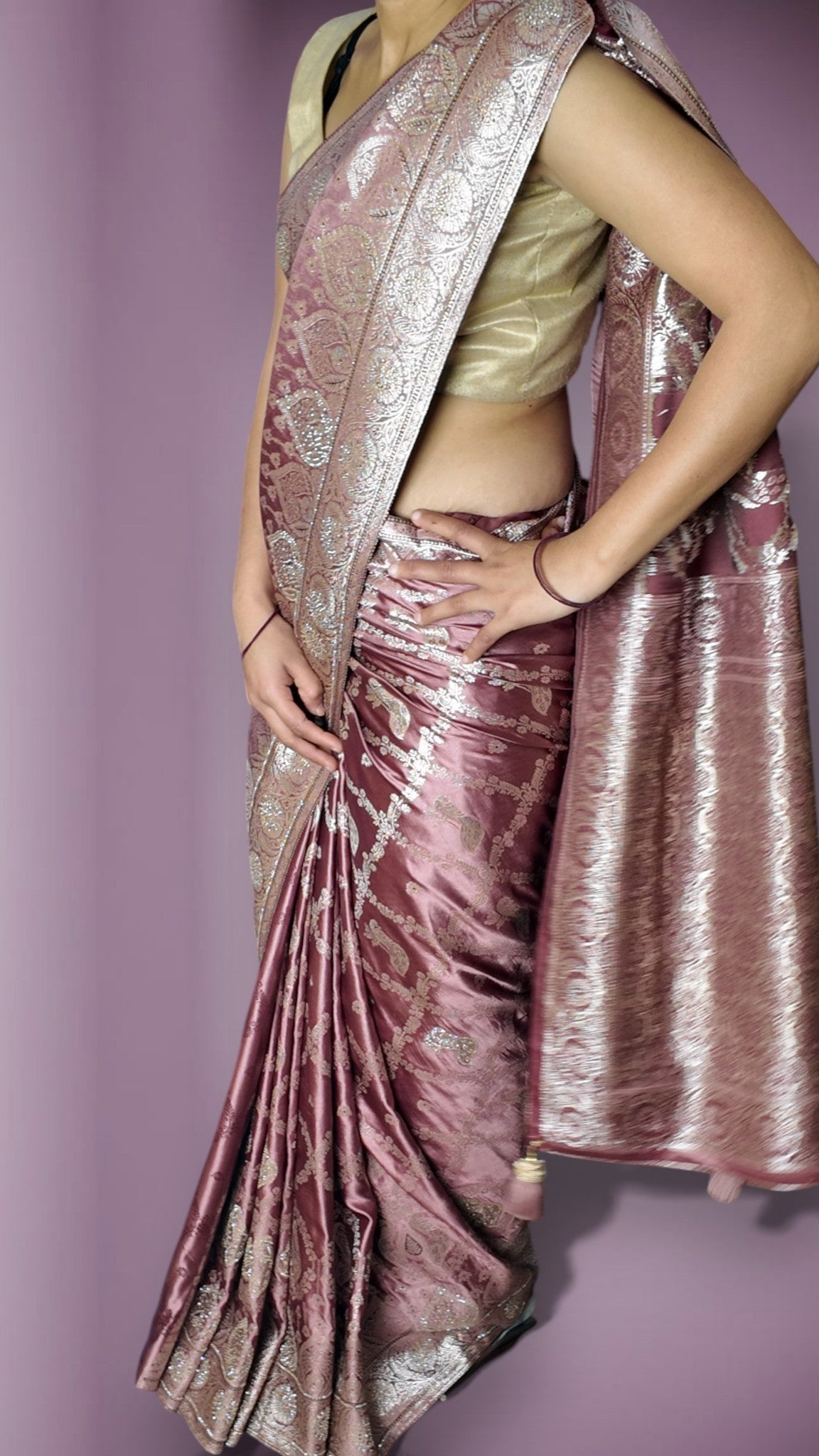 Mauve Regal Opulent Heritage Saree