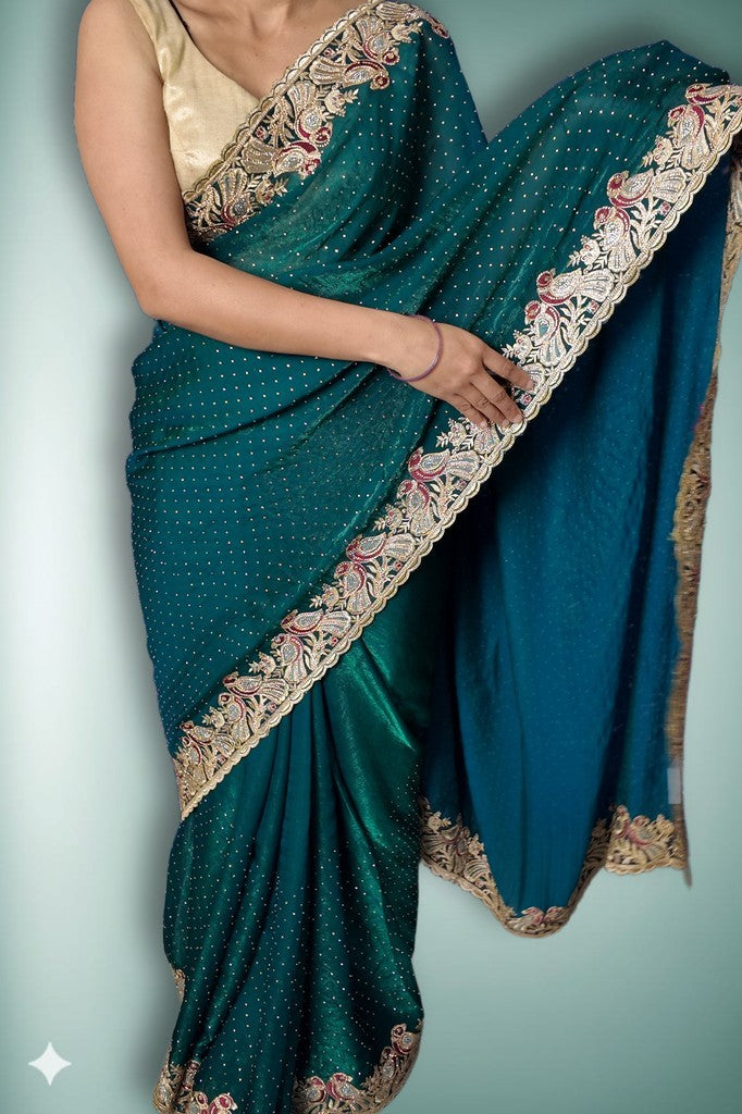 Emerald Regal Exquisite Couture Saree