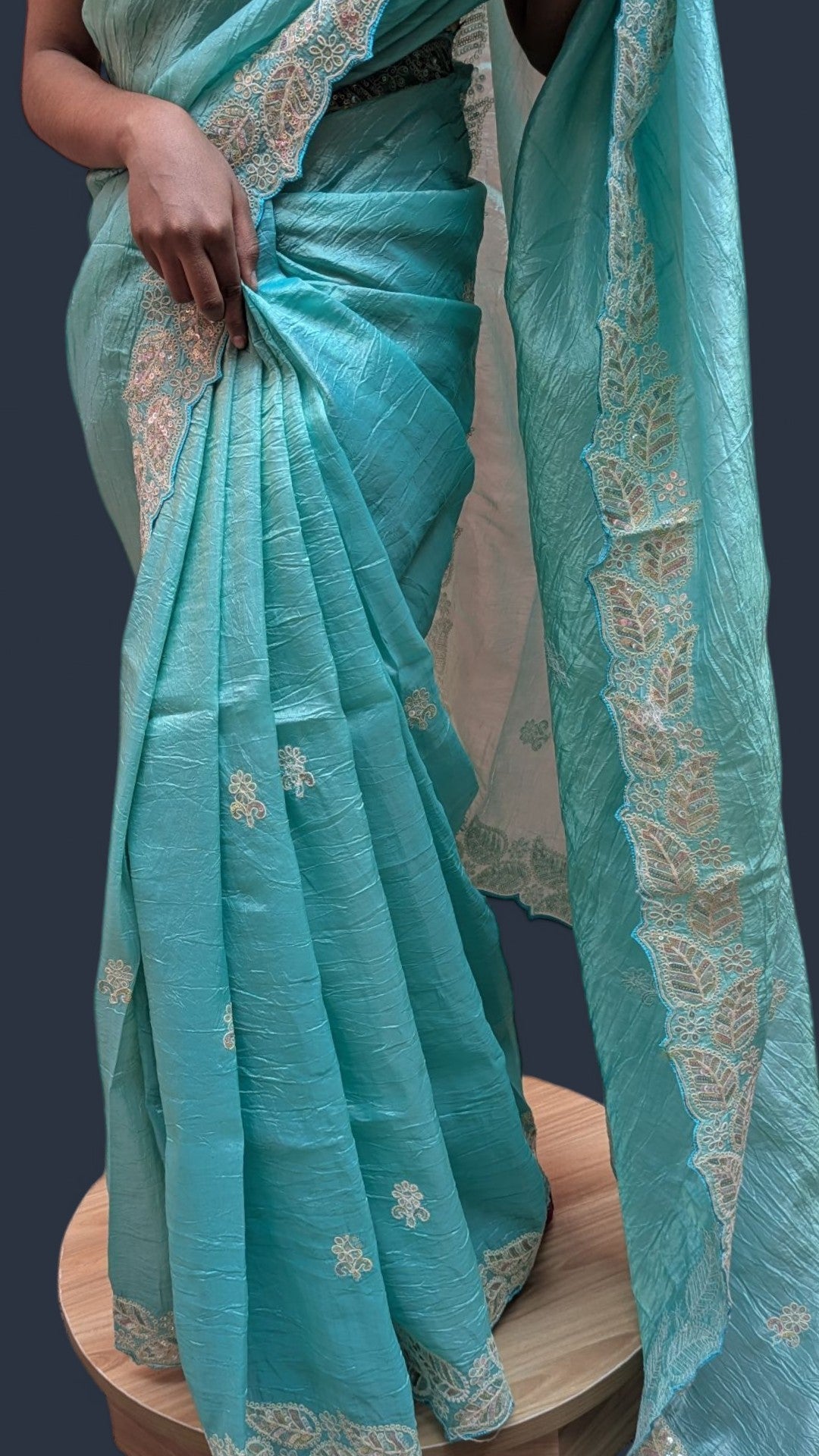 Azure Ethereal Radiant Elegance Saree