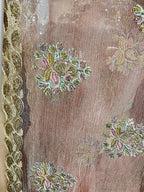 Peach Radiant Regal Bloom Saree