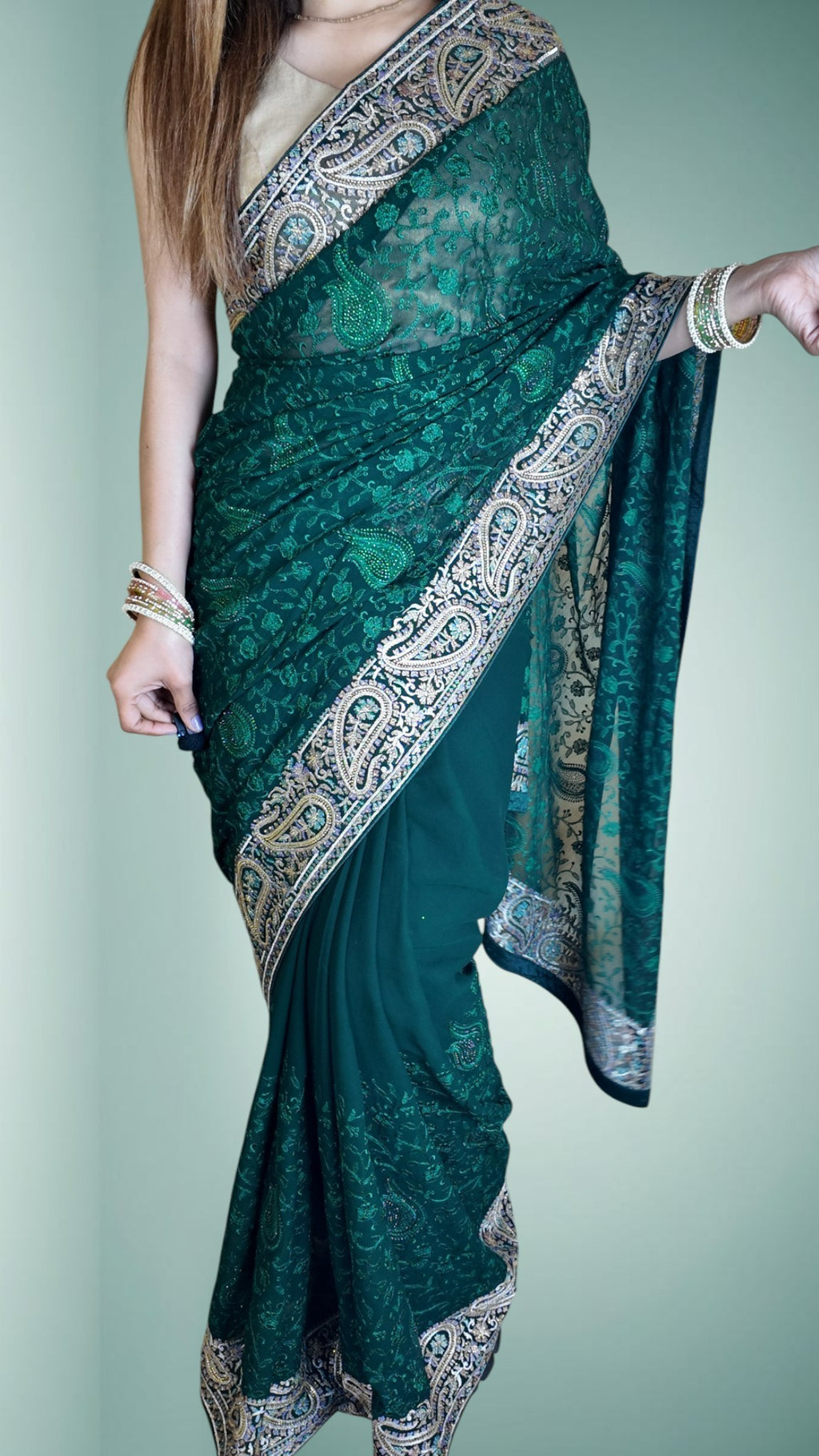 Emerald Regal Heritage Luxe Saree