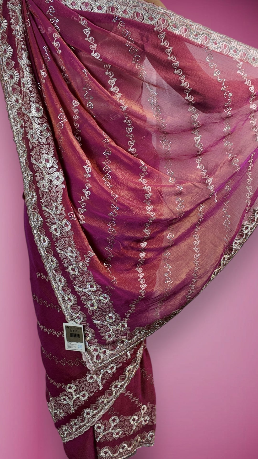 Fuchsia Regal Opulent Couture Saree