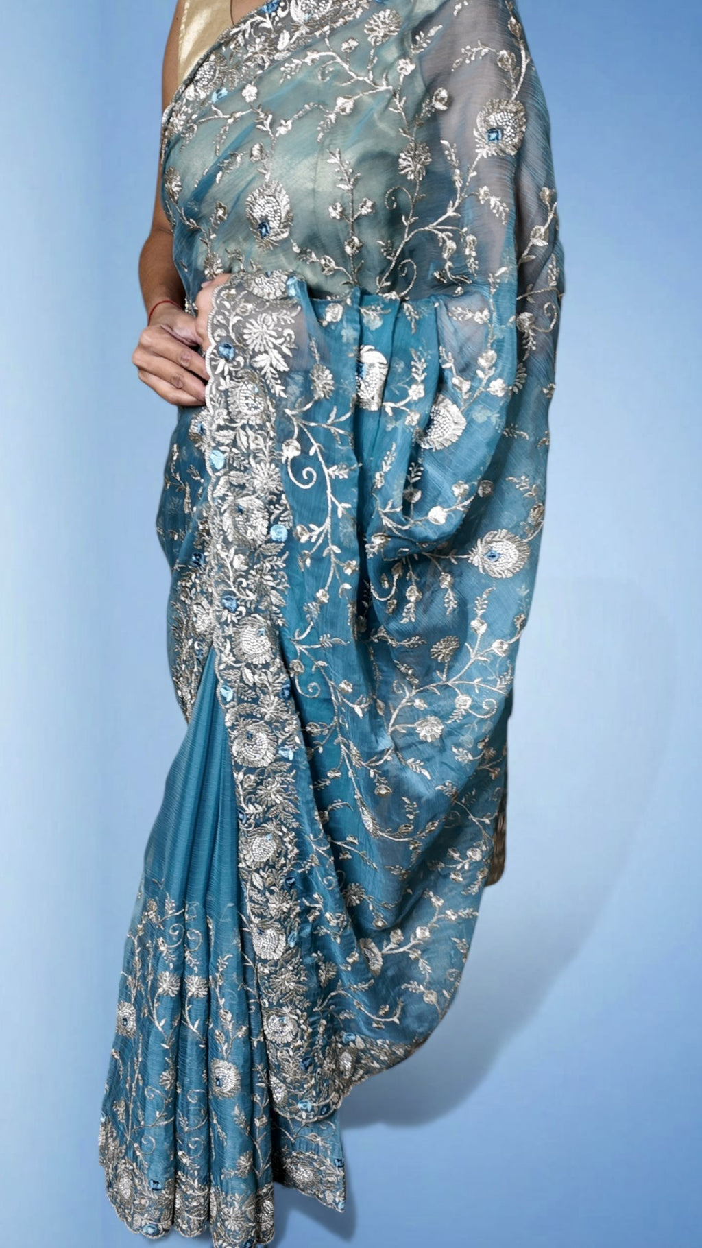 Sapphire Regal Opulent Couture Saree