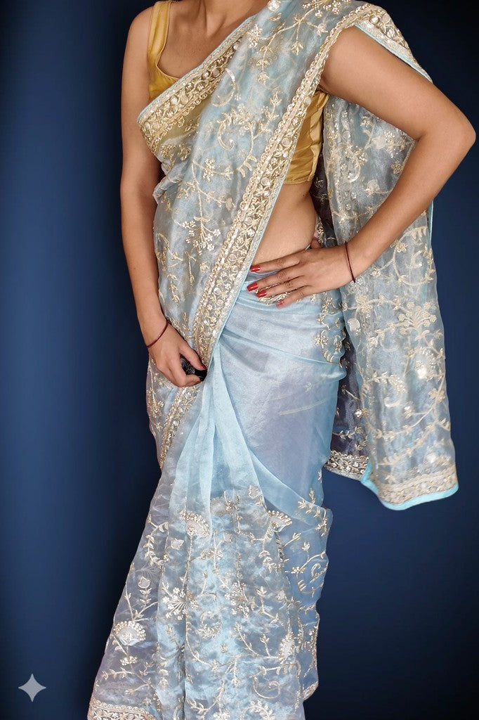Azure Regal Opulent Elegance Saree