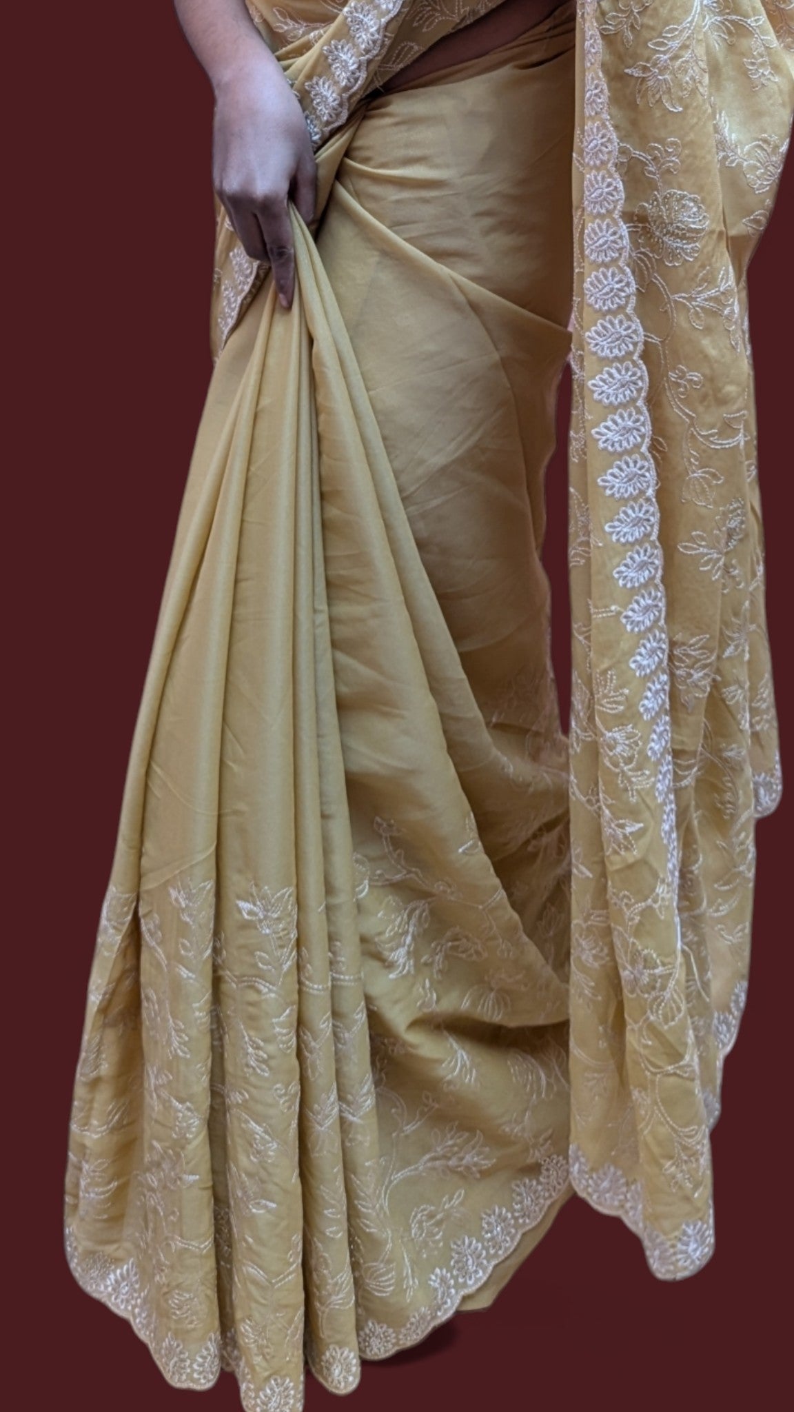 Saffron Regal Ethereal Graceful Saree