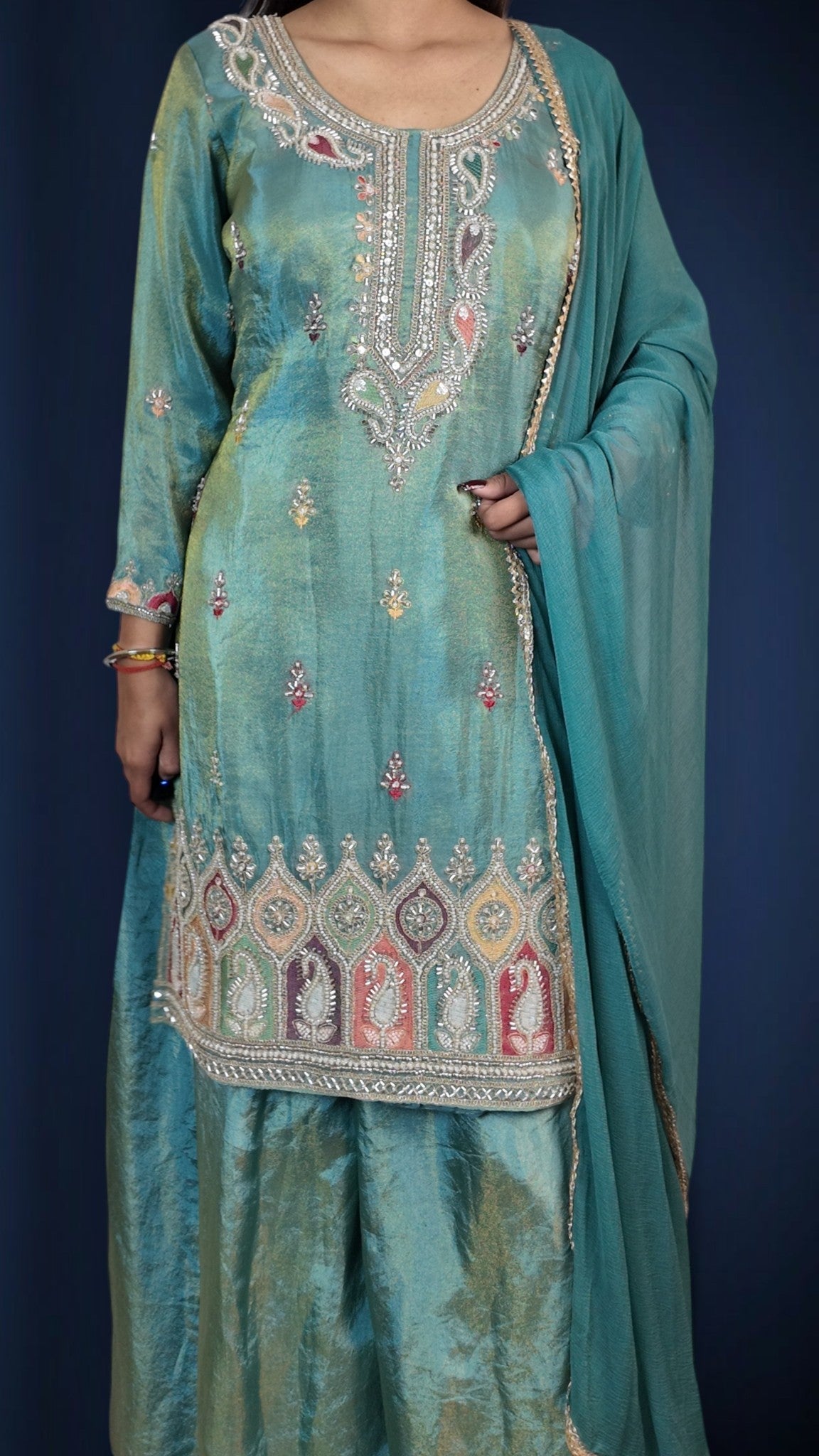 Turquoise Regal Timeless Elegance Suit