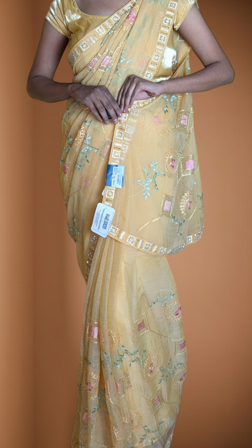 Saffron Timeless Enchanted Elegance Saree