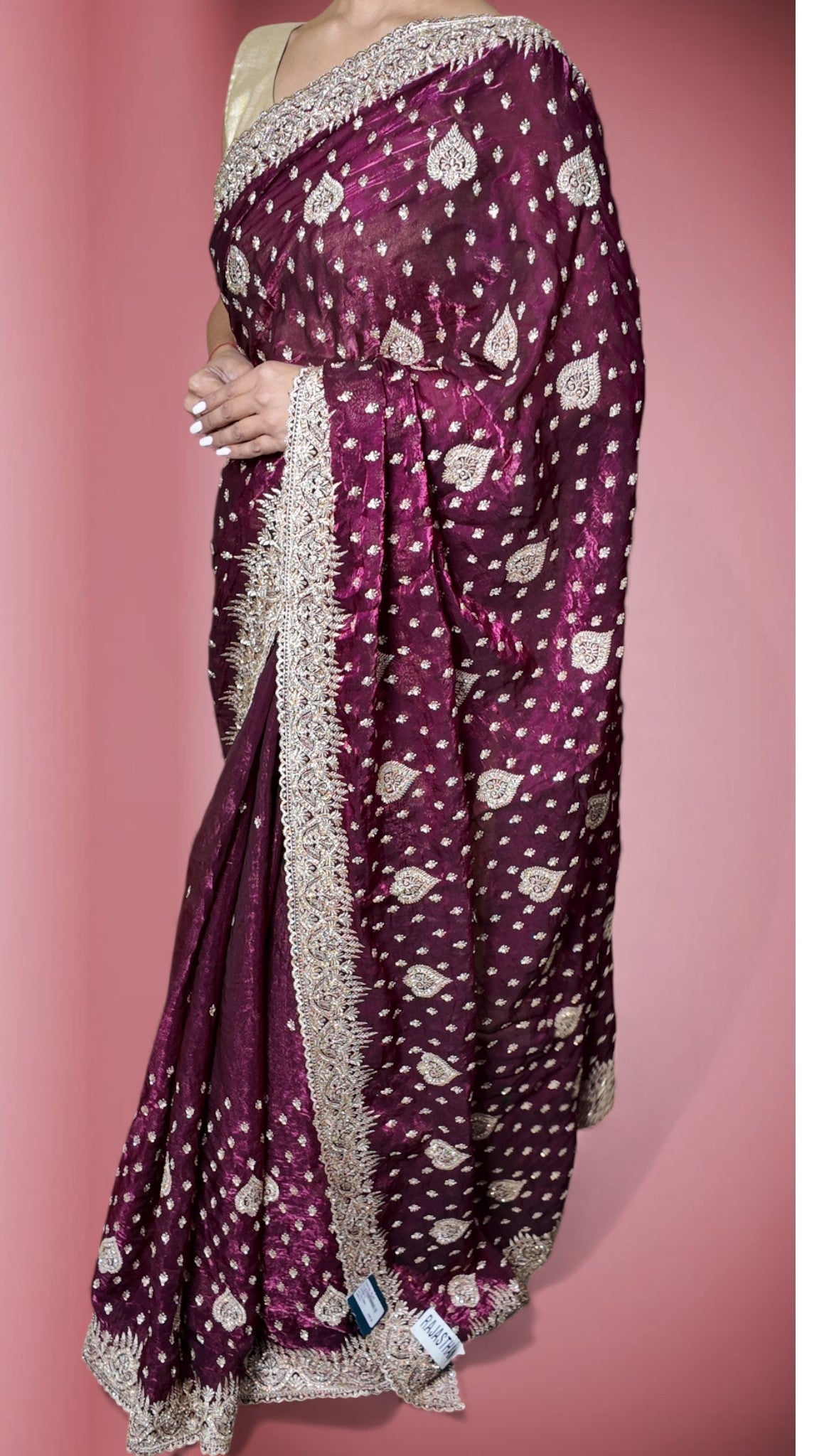 Bordeaux Regal Opulent Heritage Saree