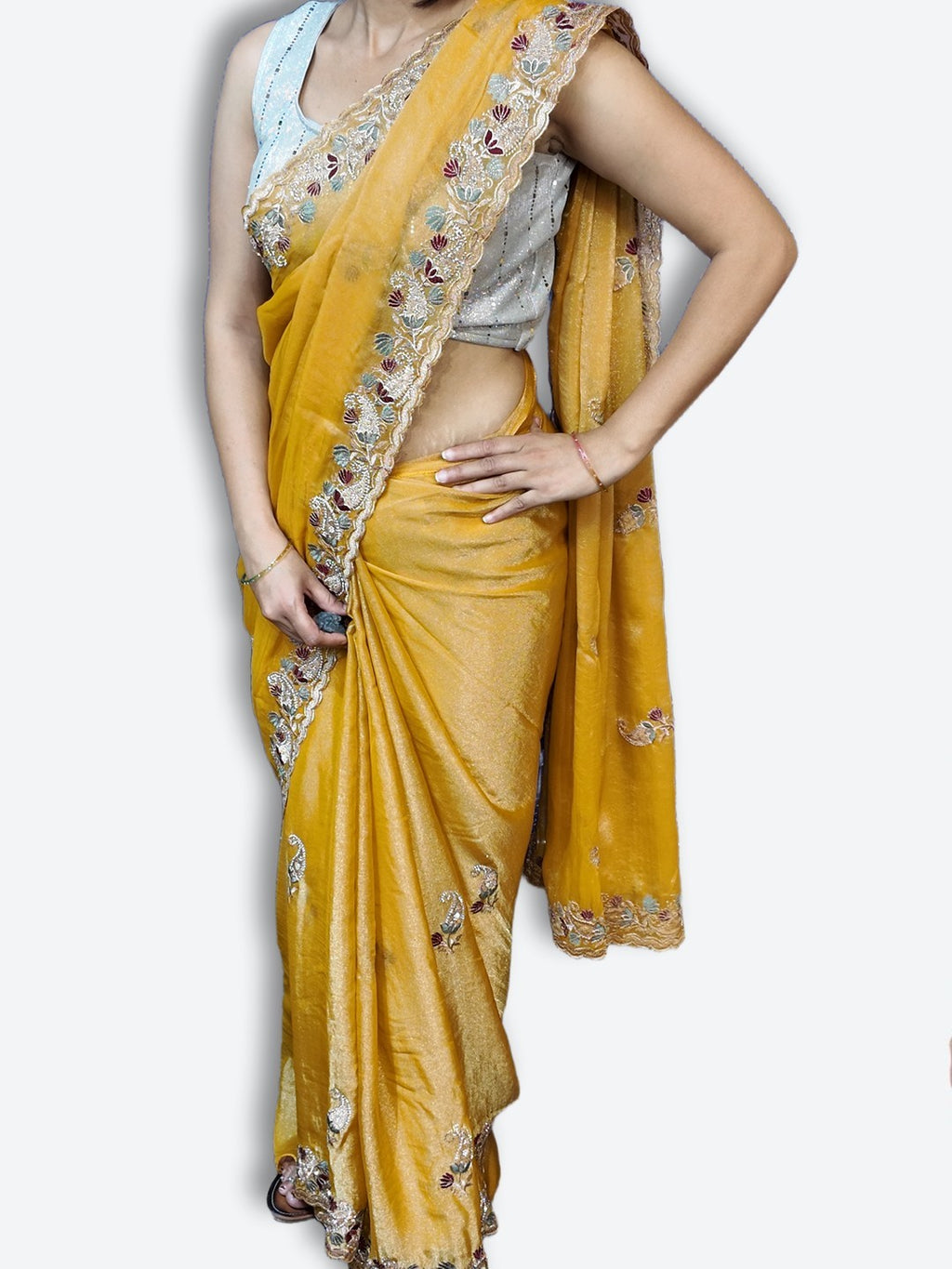 Saffron Opulent Heritage Elegance Saree