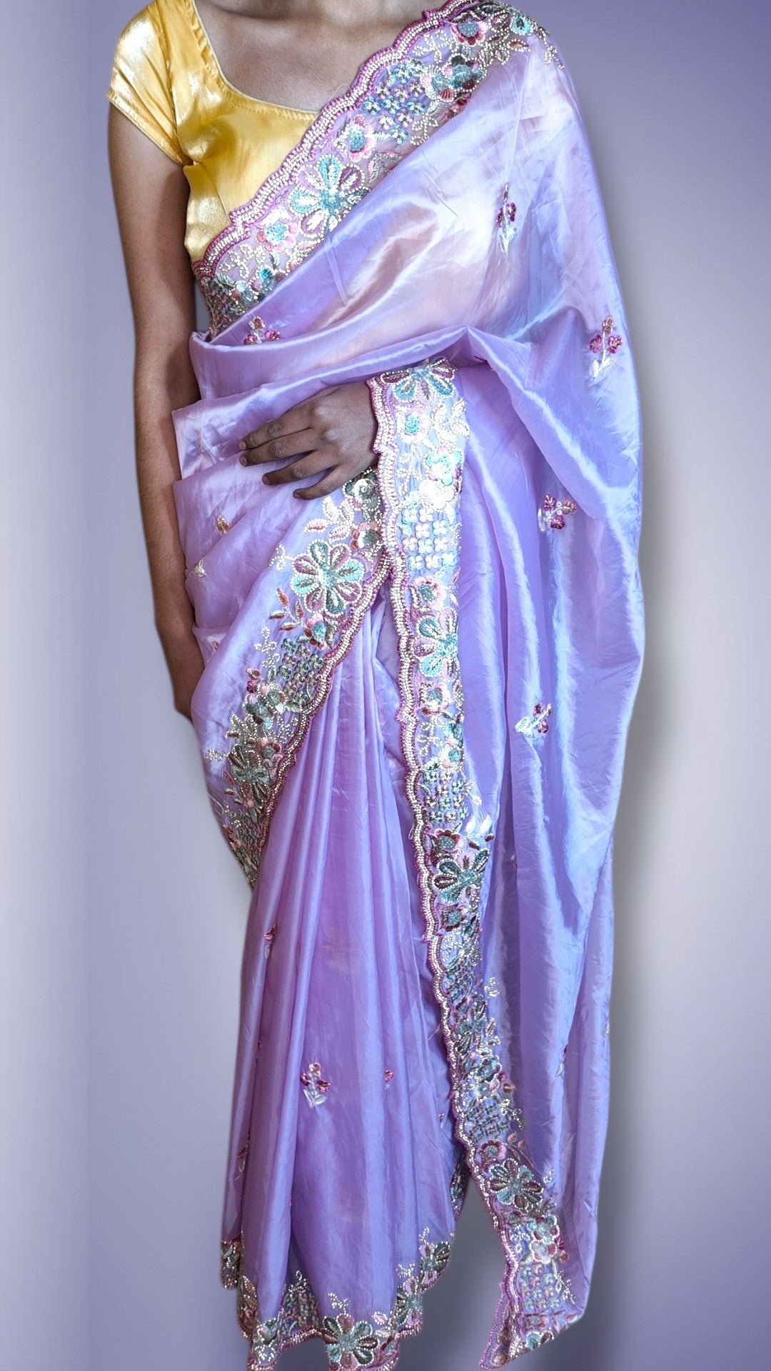 Orchid Radiant Graceful Couture Saree
