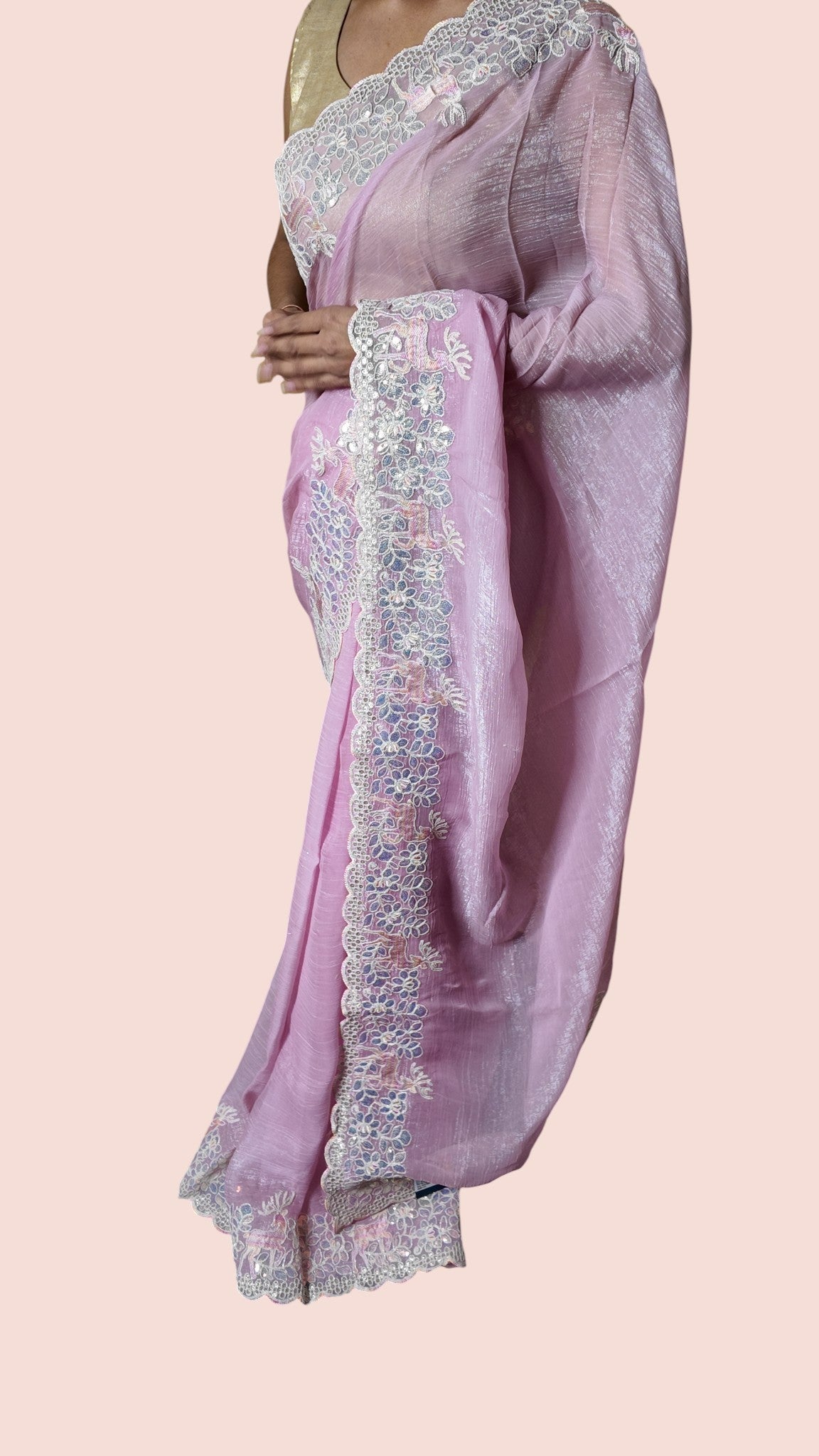 Blush Ethereal Graceful Couture Saree