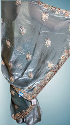 Slate Opulent Regal Couture Saree