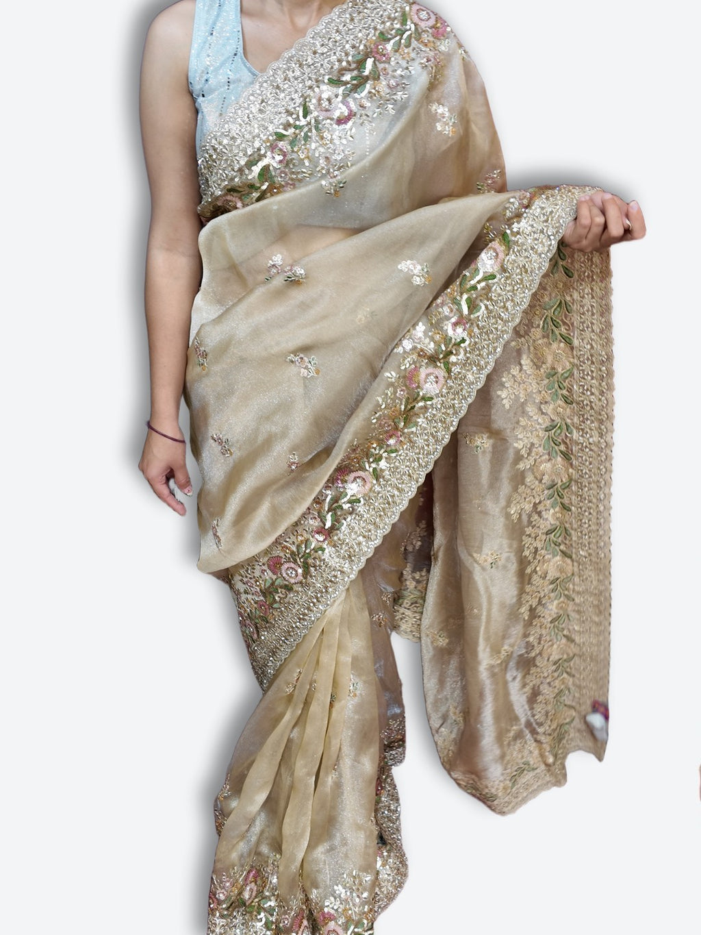 Champagne Timeless Regal Couture Saree