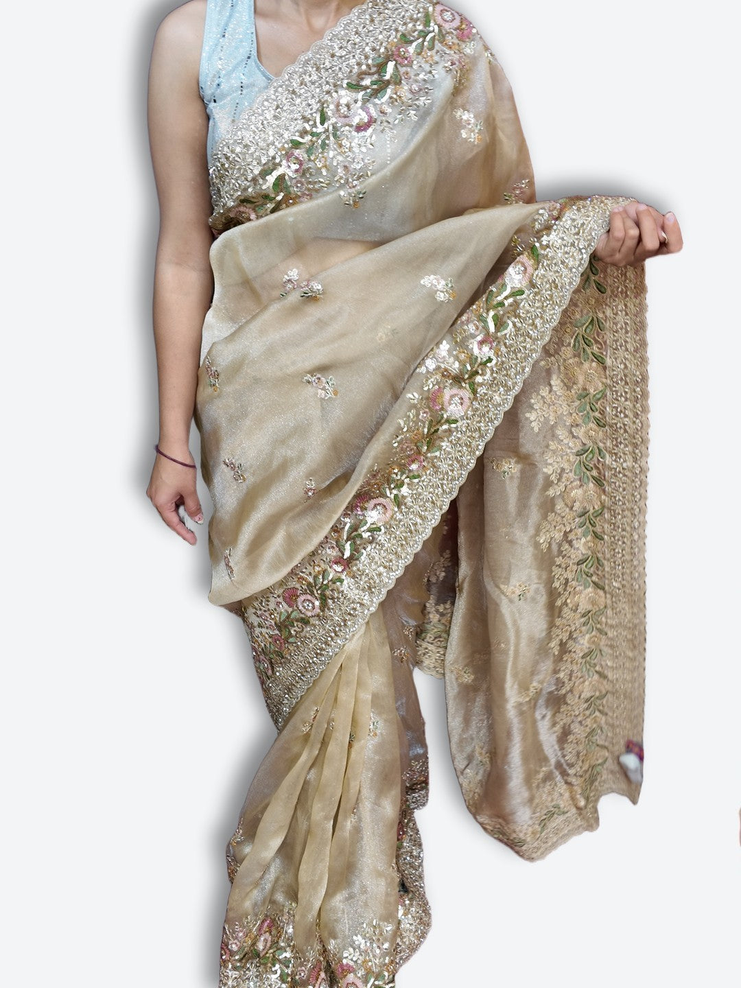 Champagne Timeless Regal Couture Saree