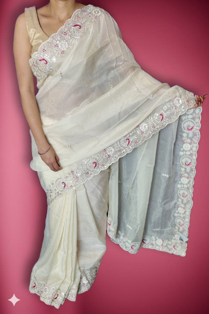 Blush Ethereal Graceful Couture Saree