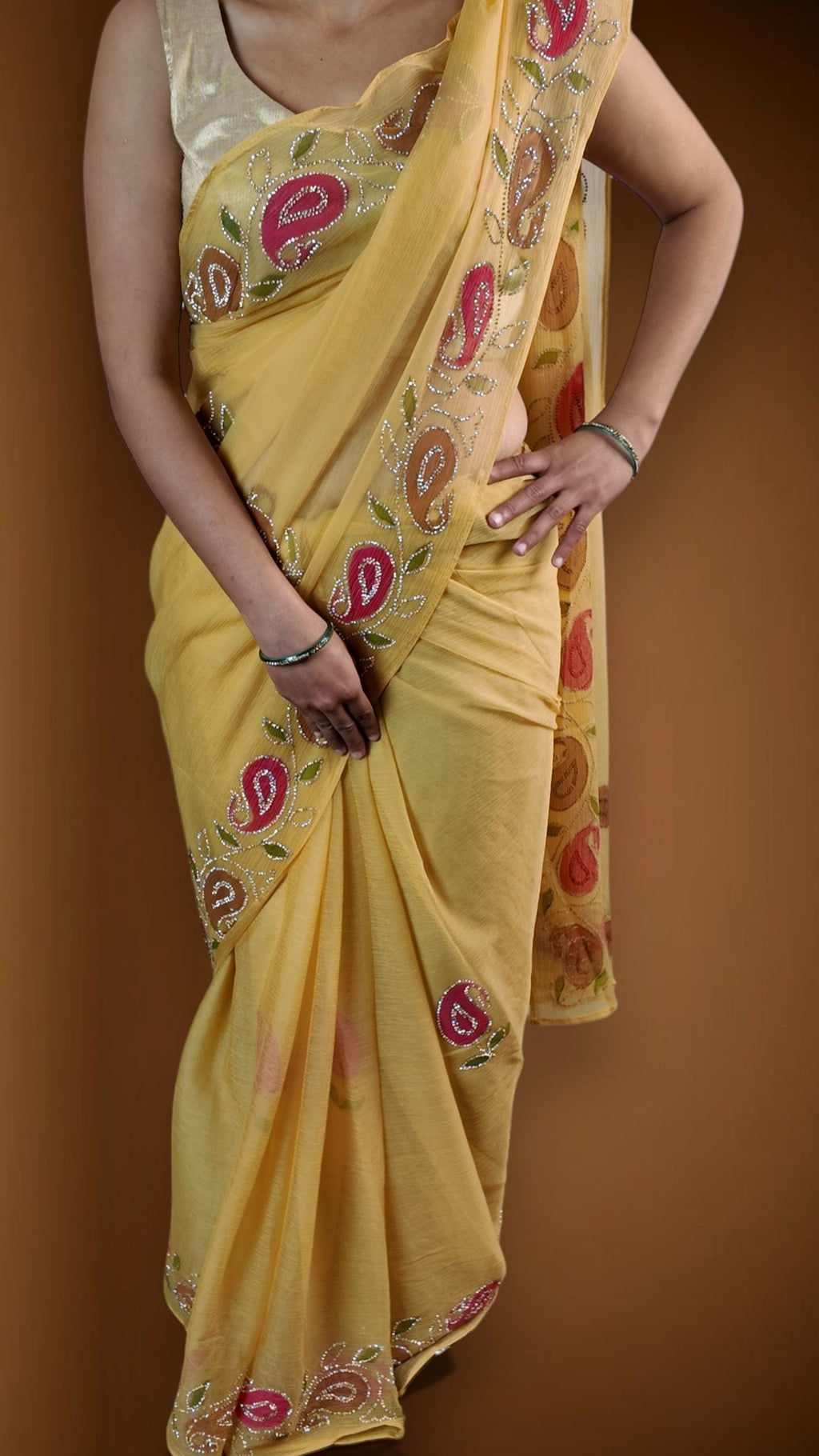 Saffron Regal Timeless Elegance Saree