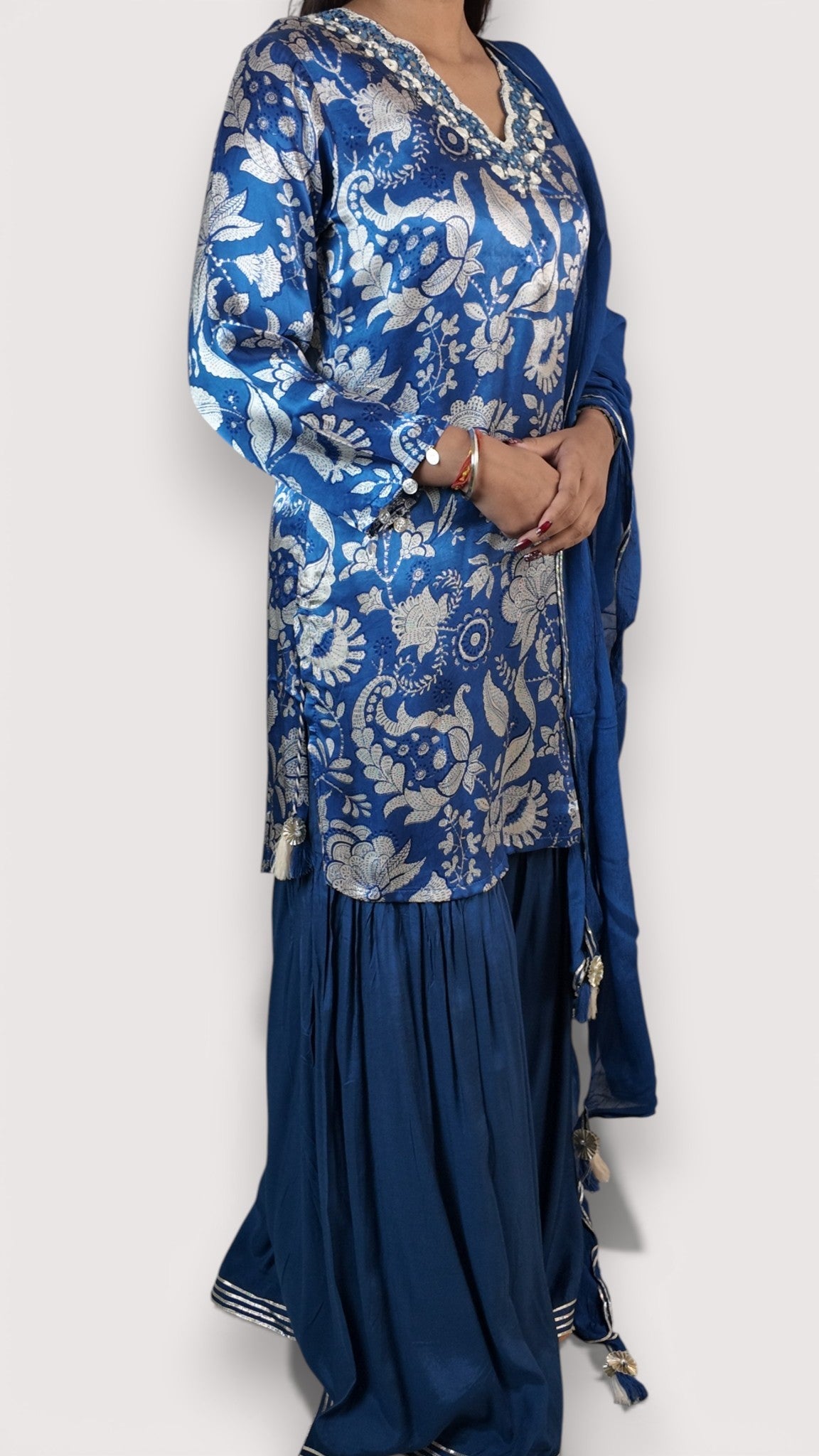 Sapphire Regal Opulent Couture Suit