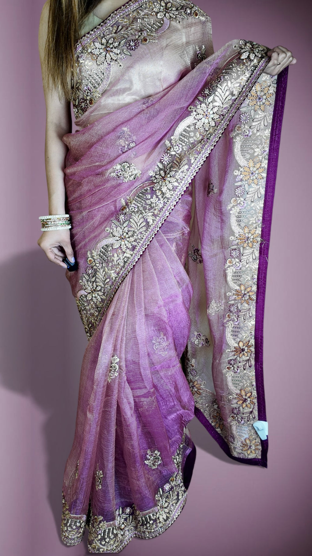 Orchid Ethereal Regal Couture Saree