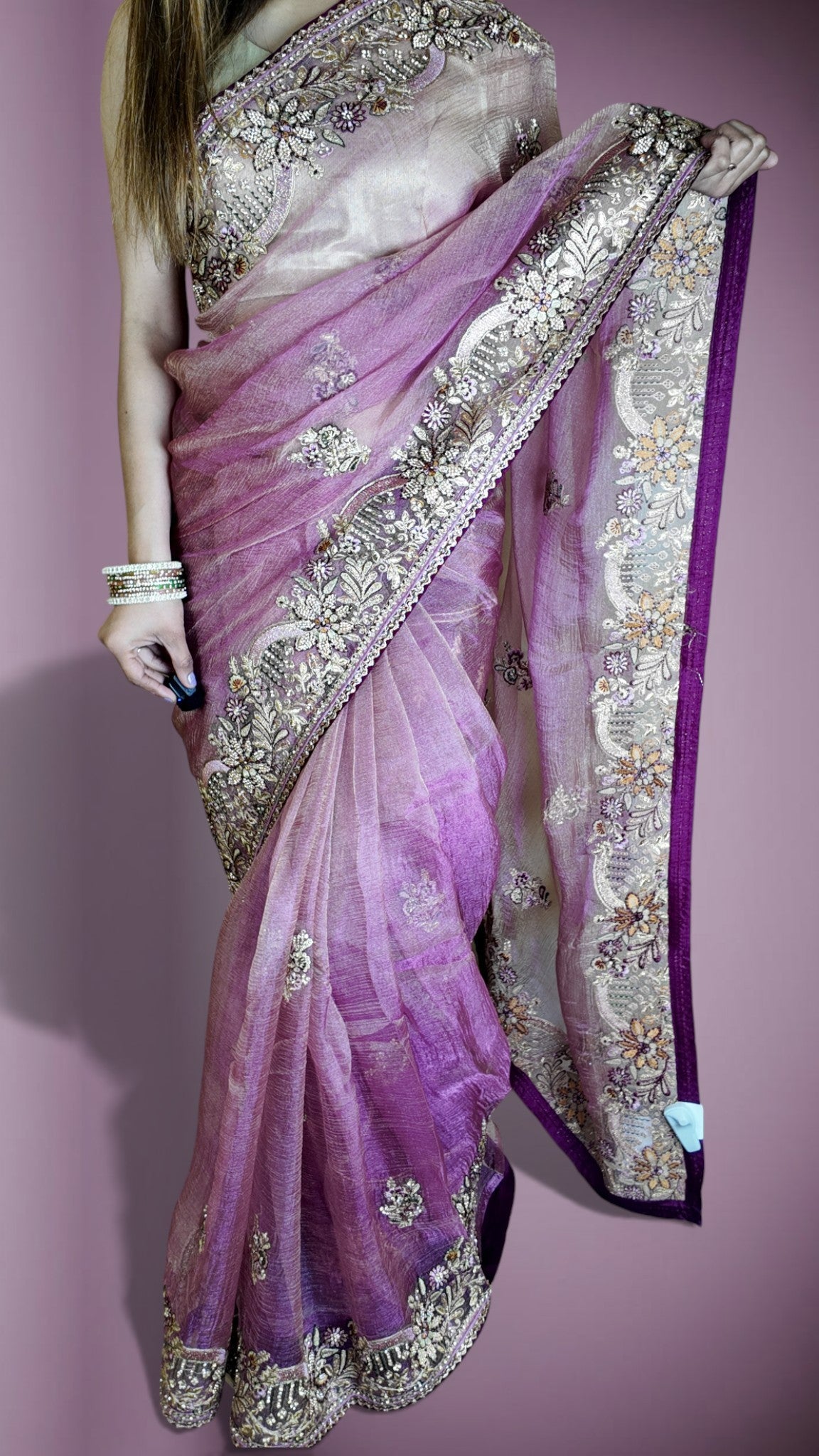 Orchid Ethereal Regal Couture Saree