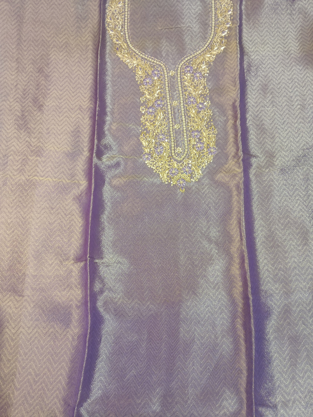 Elegant Blue and Gold Embroidered Kurta Set