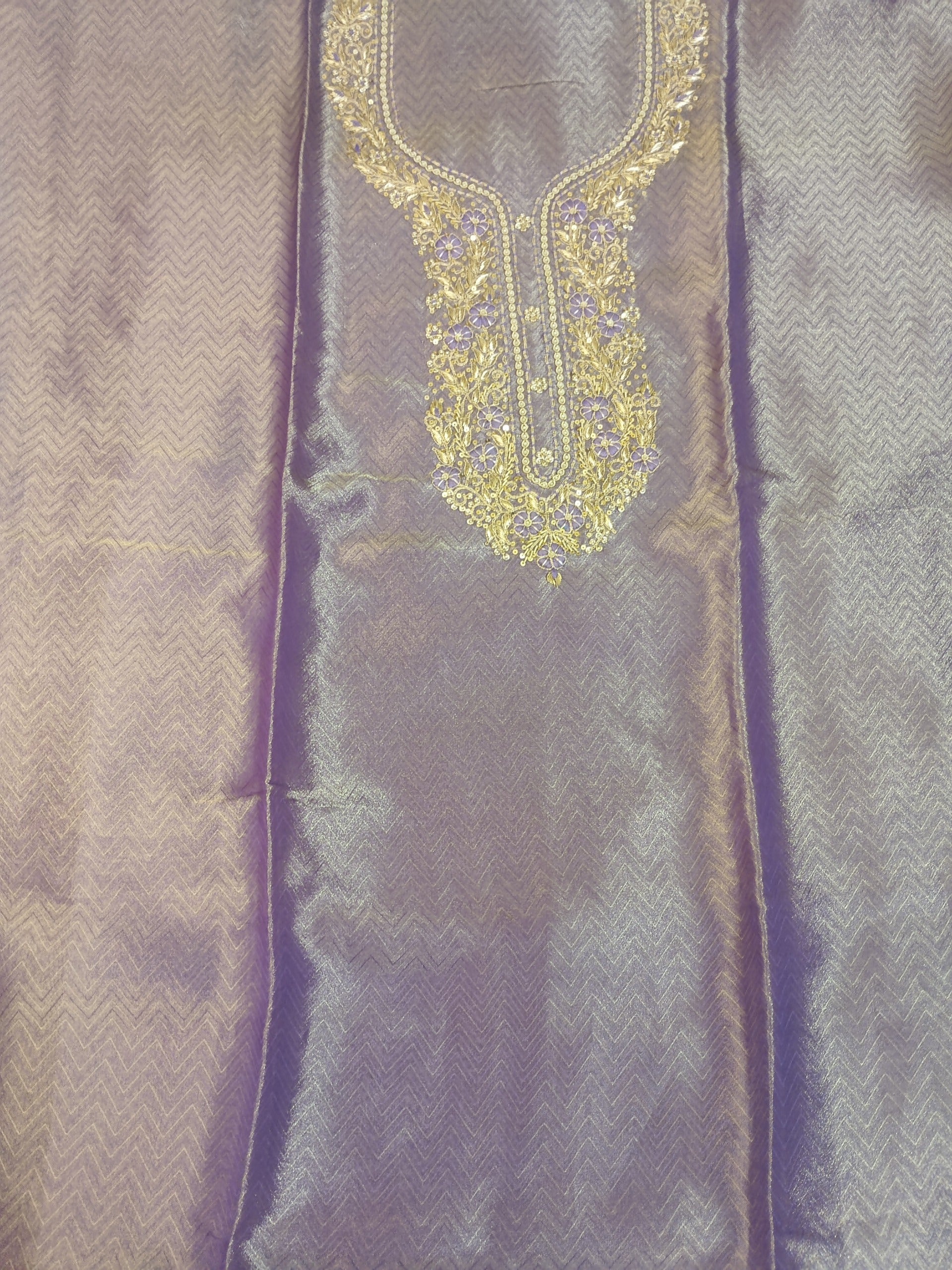 Elegant Blue and Gold Embroidered Kurta Set