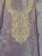 Elegant Blue and Gold Embroidered Kurta Set