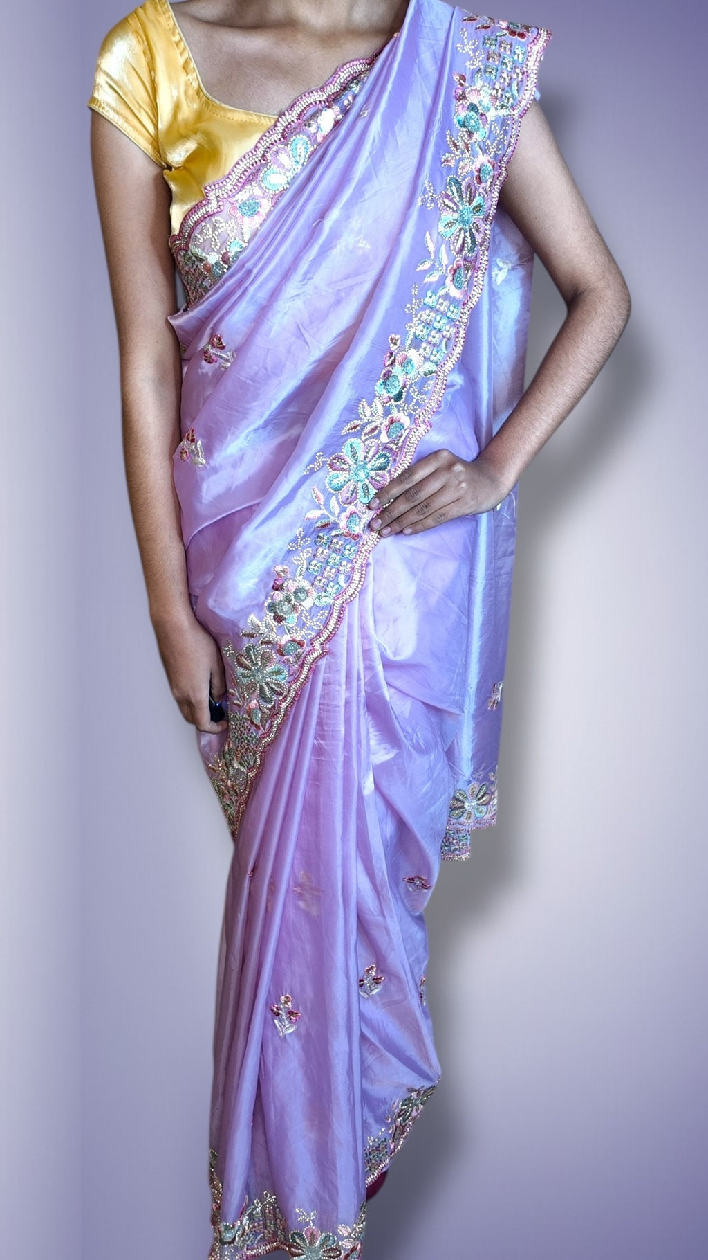 Orchid Radiant Graceful Couture Saree