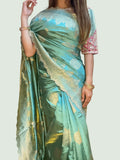 Turquoise Regal Opulent Heritage Saree