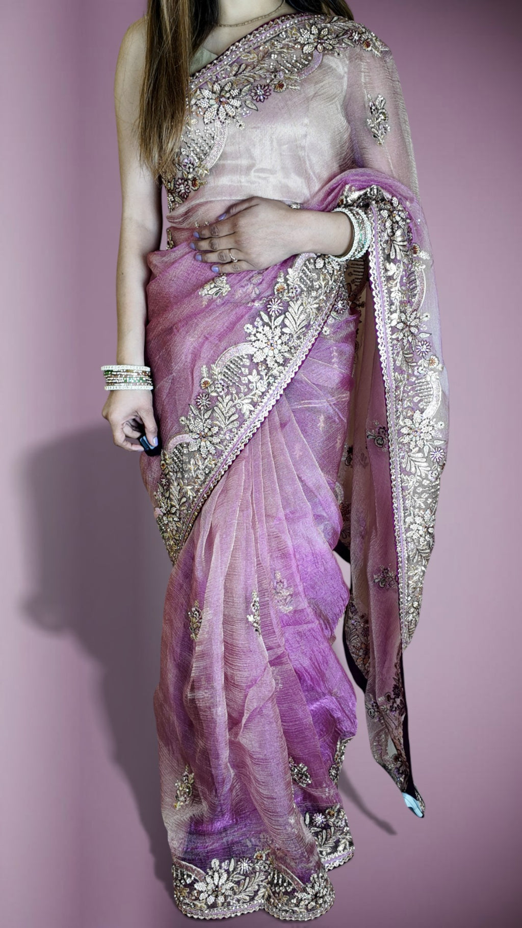 Orchid Ethereal Regal Couture Saree