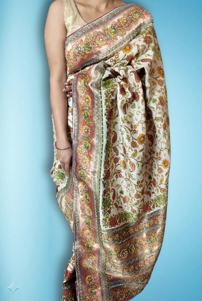 Ivory Regal Exquisite Heritage Saree