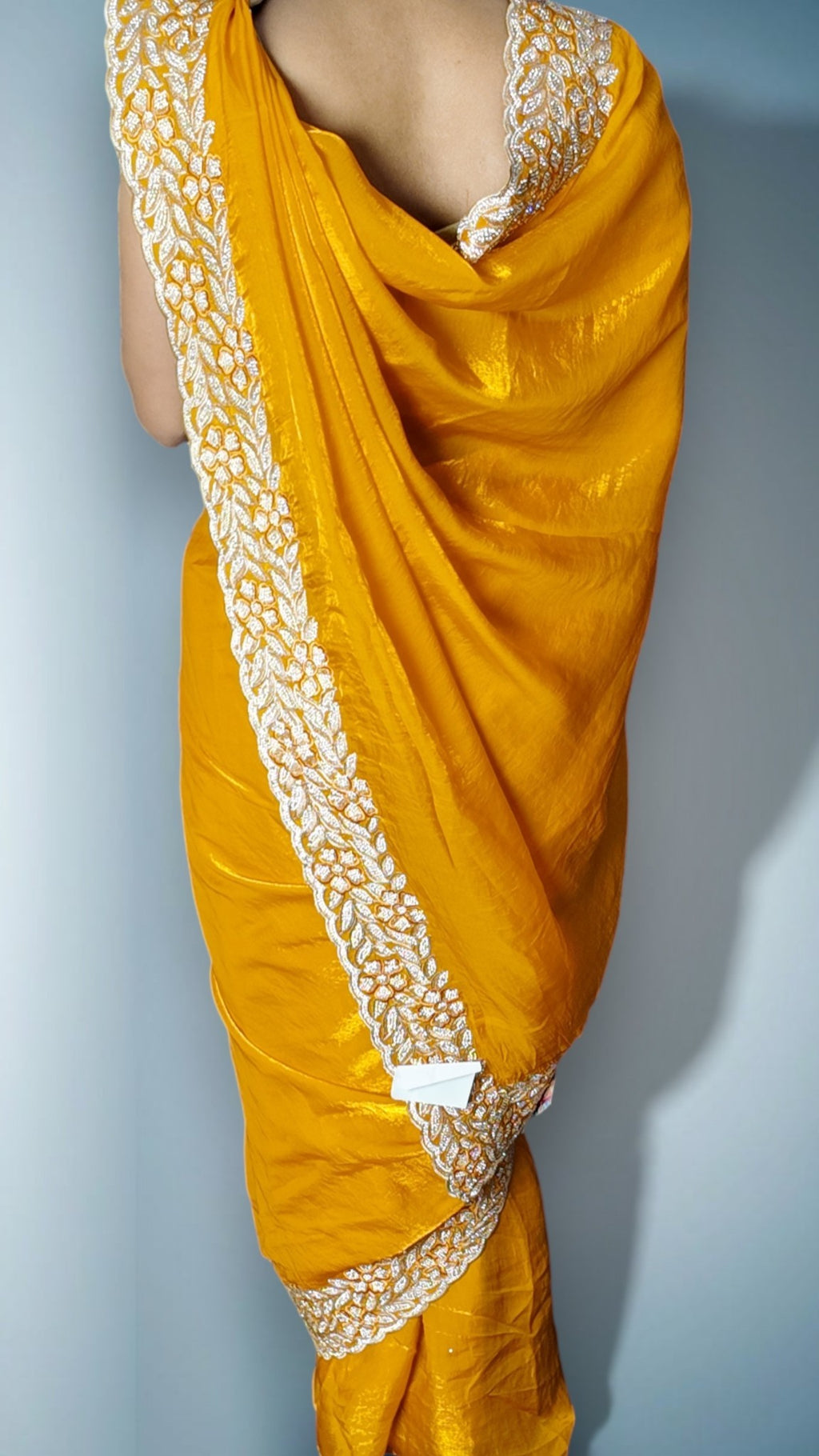 Saffron Regal Opulent Elegance Saree