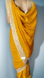 Saffron Regal Opulent Elegance Saree