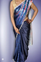 Sapphire Ethereal Majestic Couture Saree