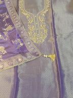 Elegant Blue and Gold Embroidered Kurta Set