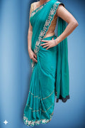 Emerald Regal Exquisite Bloom Saree