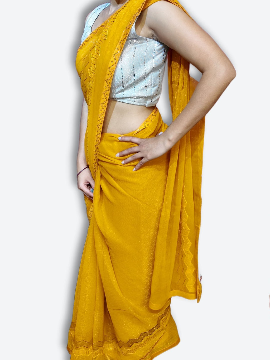 Saffron Regal Timeless Elegance Saree