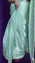 Mint Ethereal Regal Elegance Saree