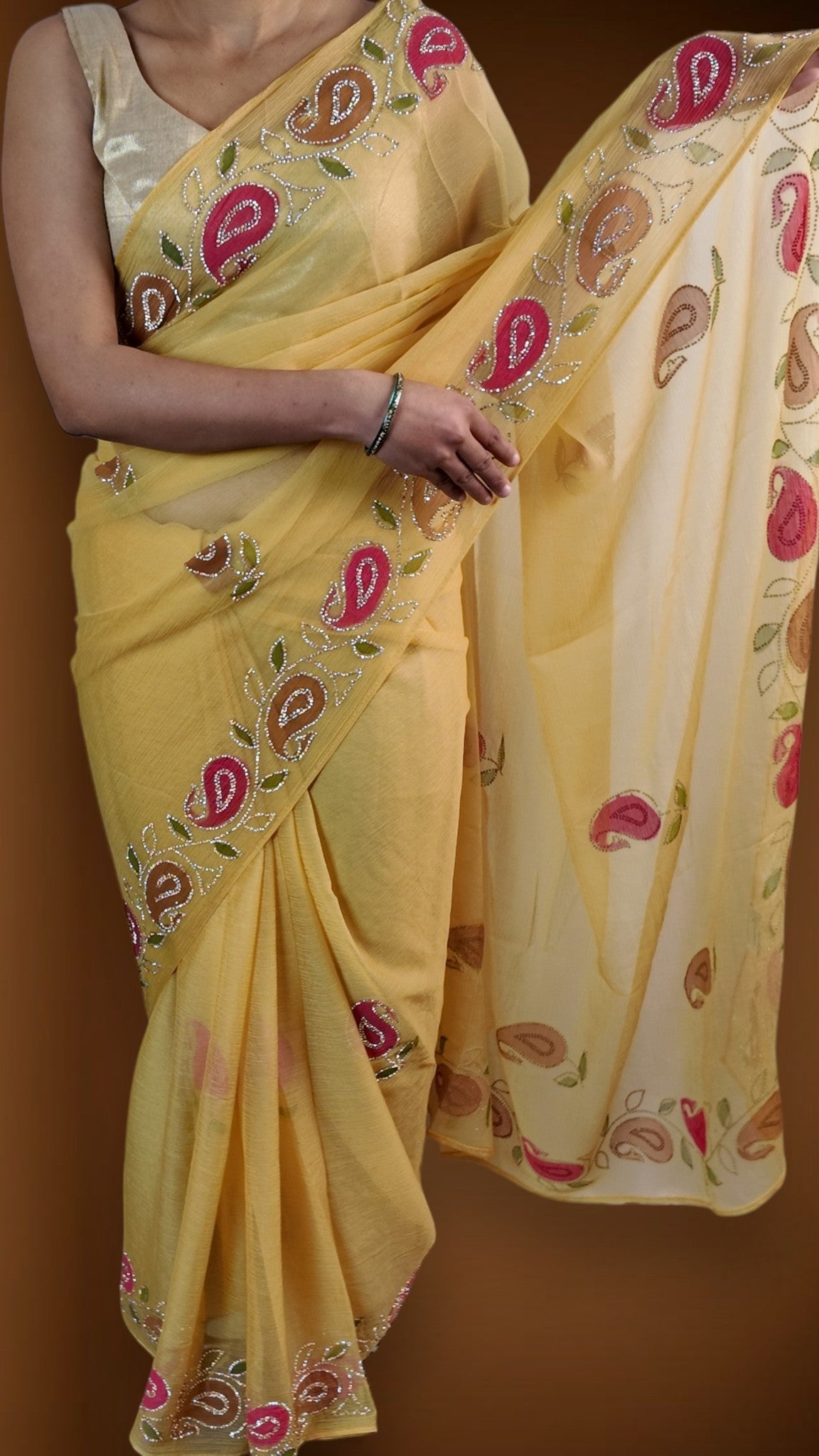 Saffron Regal Timeless Elegance Saree