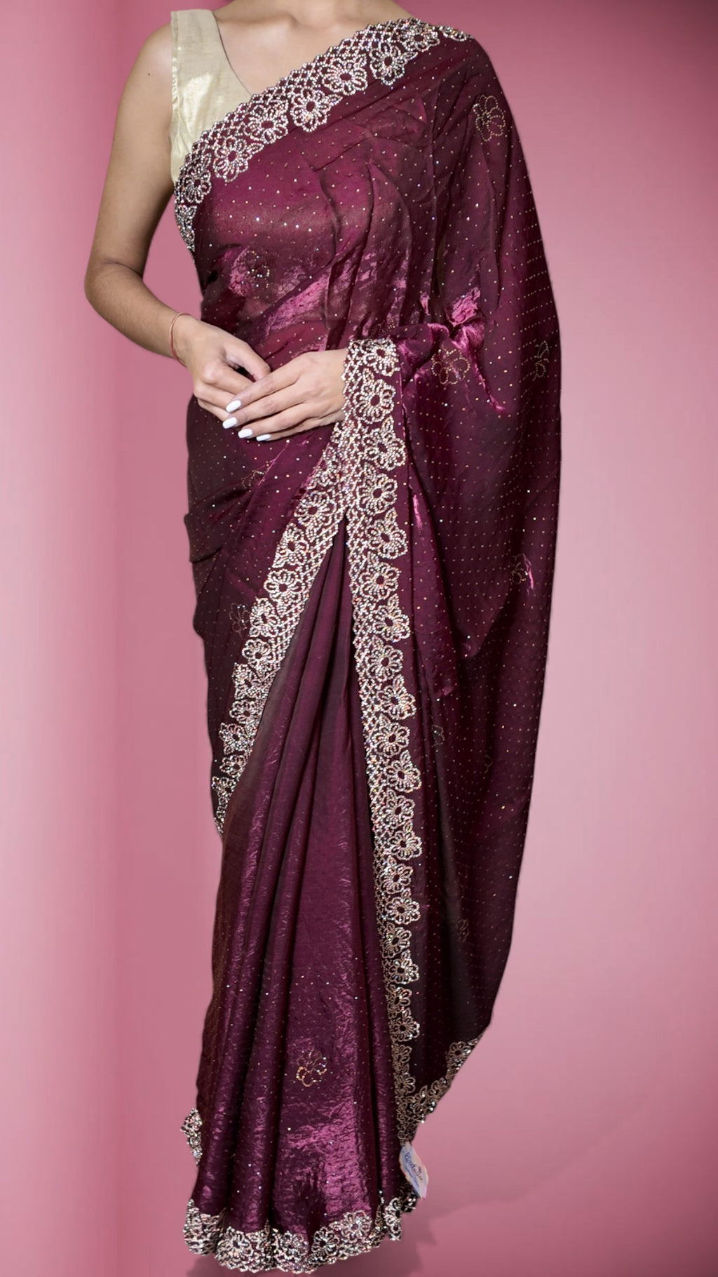 Bordeaux Regal Opulent Mystique Saree