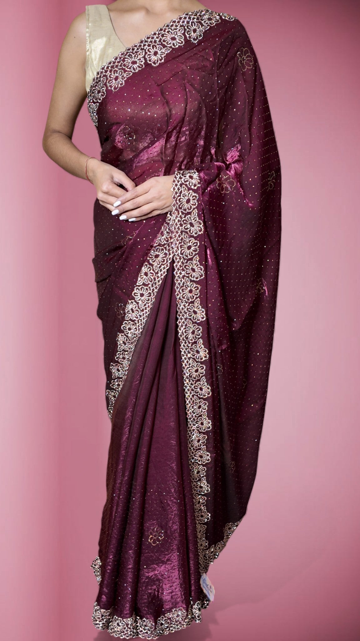 Bordeaux Regal Opulent Mystique Saree